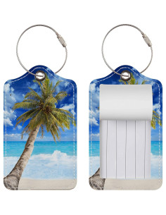 Etiquetas de Equipaje Chelmon - 2 Piezas de Cuero TSA 2