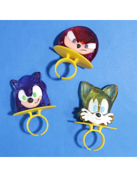 Anillos de Lollipop Sonic the Hedgehog - 18 Caramelos Temáticos