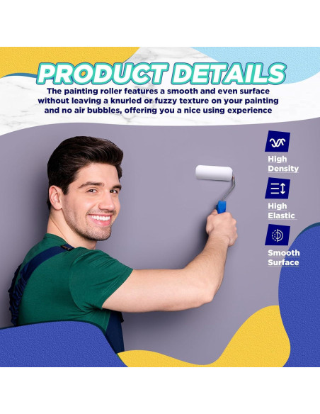 40 Fundas de Rodillo de Pintura Nuenen 10.16 cm Alta Densidad