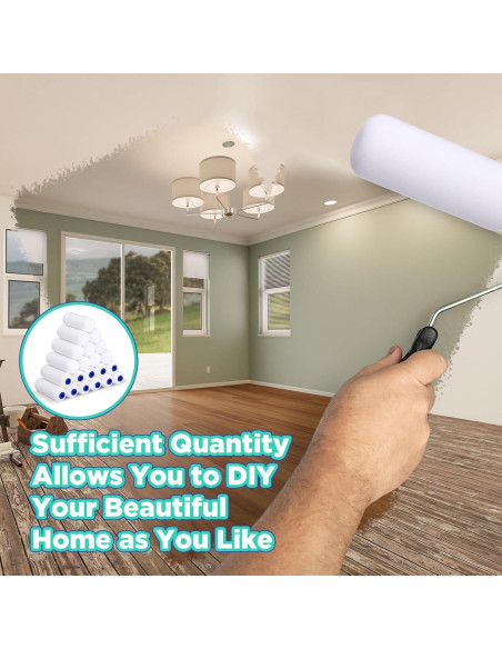 40 Fundas de Rodillo de Pintura Nuenen 10.16 cm Alta Densidad