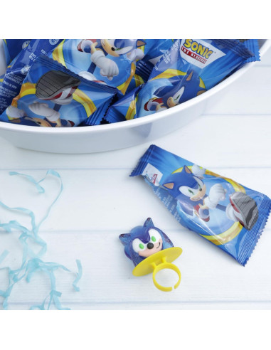 Anillos de Lollipop Sonic the Hedgehog - 18 Caramelos Temáticos
