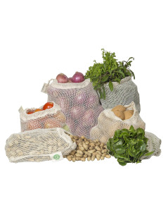 Bolsas de Malla Reutilizables Organic Cotton Mart - 100% Algodón