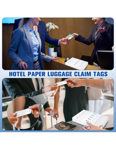 1000 Etiquetas de Identificación de Equipaje Feifeiya Blancas