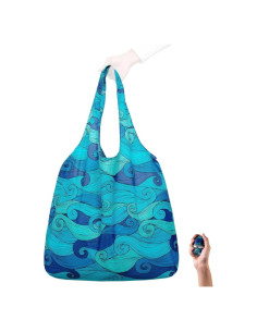 Bolsa Tote XL Nanobag Olas Azules - Ecológica y Reutilizable