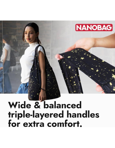 Bolsa Tote XL Nanobag Olas Azules - Ecológica y Reutilizable