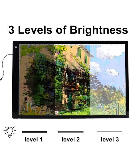 Caja de Luz A1 VKTEKLAB Extra Grande 90x60 cm con Adaptador