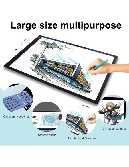Caja de Luz A1 VKTEKLAB Extra Grande 90x60 cm con Adaptador