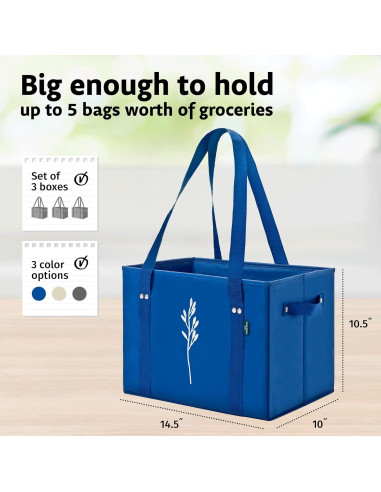 Bolsas de Compras Reutilizables Green Bulldog 3 Piezas 29.48 kg