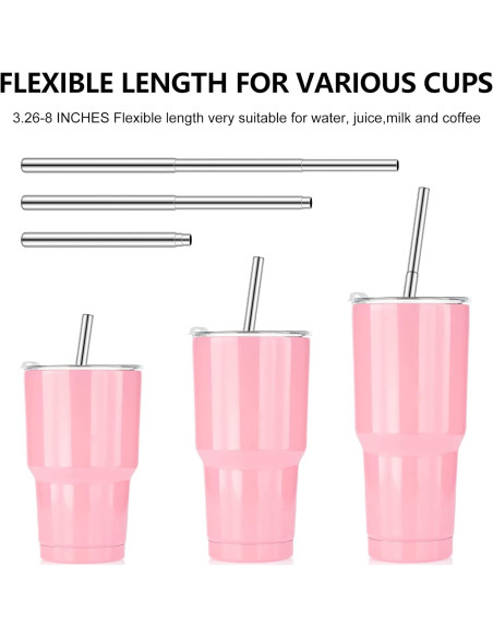 Popotes Metálicos Reutilizables Gejoy 12 Piezas con Estuche