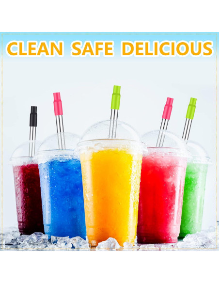 Popotes Metálicos Reutilizables Gejoy 12 Piezas con Estuche