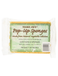 Esponjas Pop Up Trader Joe's de Celulosa Natural - 12 Unidades