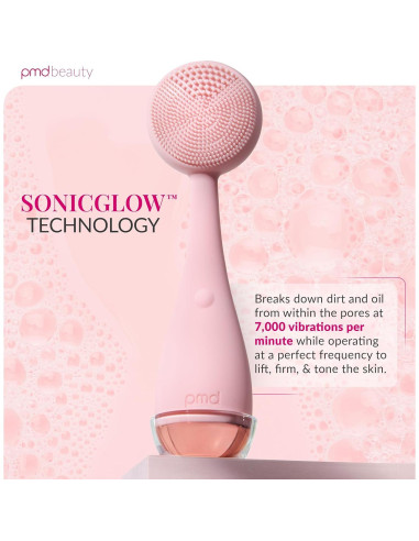 Dispositivo de Limpieza Facial PMD Clean Rosa - Silicona y Masajeador