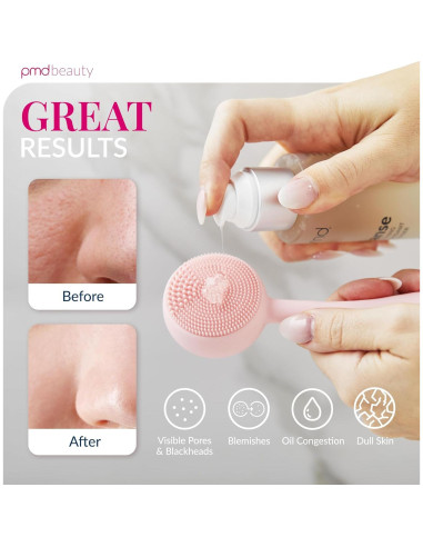 Dispositivo de Limpieza Facial PMD Clean Rosa - Silicona y Masajeador