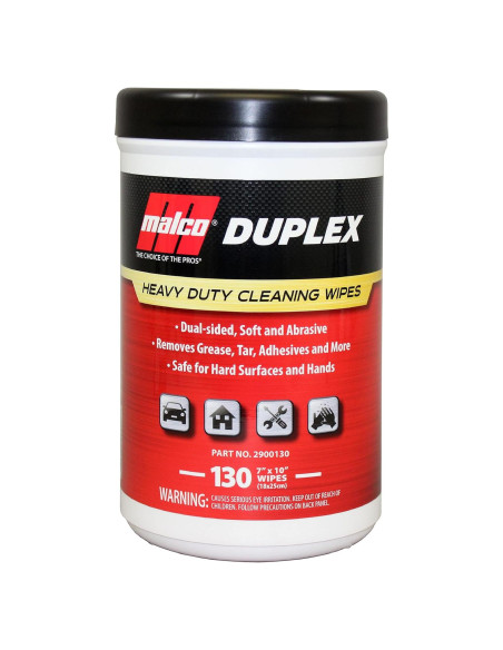 Toallitas de limpieza Malco Duplex Heavy Duty 130 unidades
