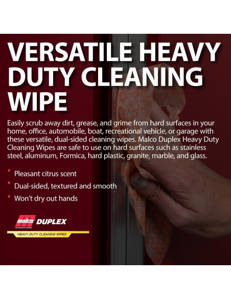 Toallitas de limpieza Malco Duplex Heavy Duty 130 unidades