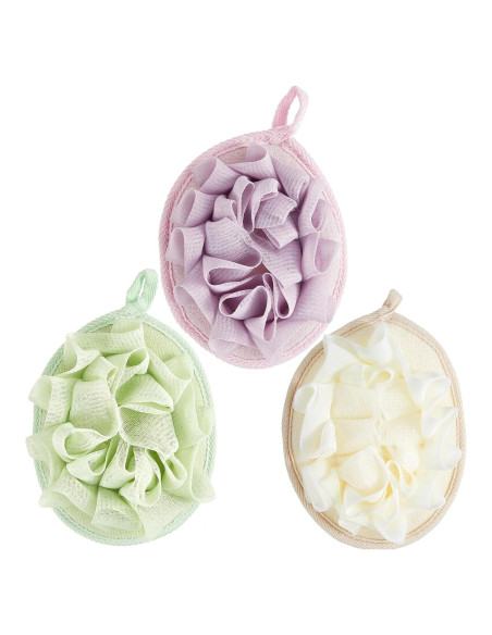 Esponjas de Ducha Exfoliantes Boao - 3 Piezas Suaves