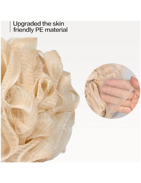 Esponjas de Baño Loofah Fishent - 4 Piezas Exfoliantes 50g