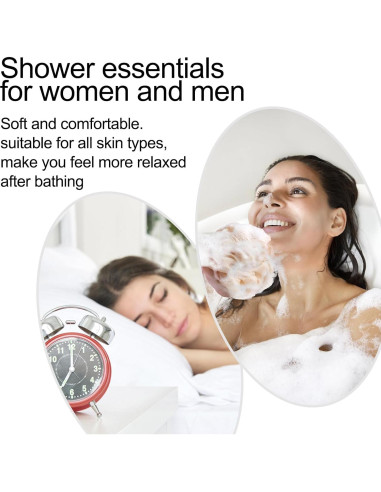 Esponjas de Baño Loofah Fishent - 4 Piezas Exfoliantes 50g