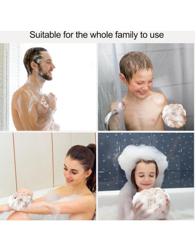 Esponjas de Baño Loofah Fishent - 4 Piezas Exfoliantes 50g