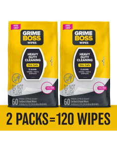 Toallitas Grime Boss 120ct para Manos y Superficies - Alta Dureza 2