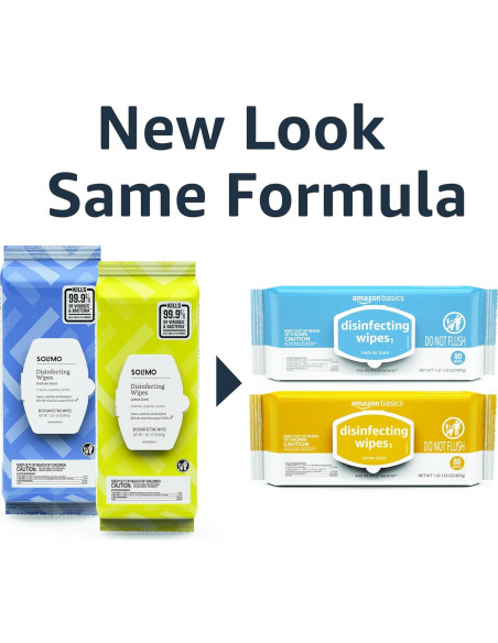 Toallitas Desinfectantes Amazon Basics 320 Unidades Aroma Limón