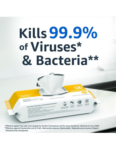 Toallitas Desinfectantes Amazon Basics 320 Unidades Aroma Limón