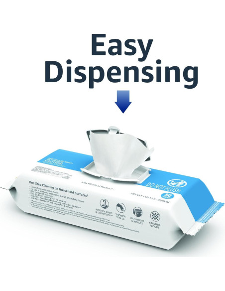 Toallitas Desinfectantes Amazon Basics 320 Unidades Aroma Limón