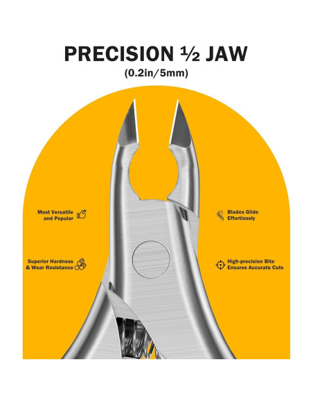 Cortador de Cutículas BEZOX Profesional 5 mm Mango Silicona