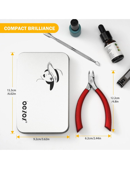 Cortador de Cutículas BEZOX Profesional 5 mm Mango Silicona