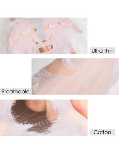 100 Máscaras Faciales Comprimidas ZEESOON de Algodón DIY