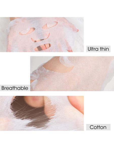 100 Máscaras Faciales Comprimidas ZEESOON de Algodón DIY