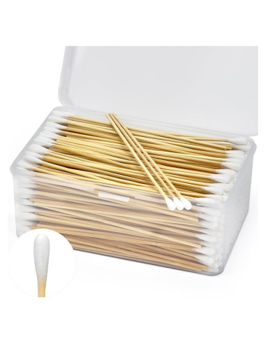 500 Bastones de Algodón ElELing 15.24 cm en Caja Almacenamiento