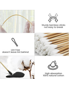 500 Bastones de Algodón ElELing 15.24 cm en Caja Almacenamiento 2