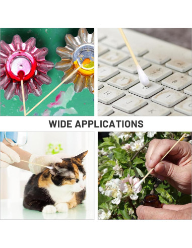 500 Bastones de Algodón ElELing 15.24 cm en Caja Almacenamiento