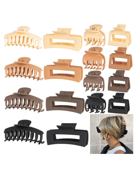 16 Clips de Cabello Grandes FDBJulyy - Antideslizantes y Vintage