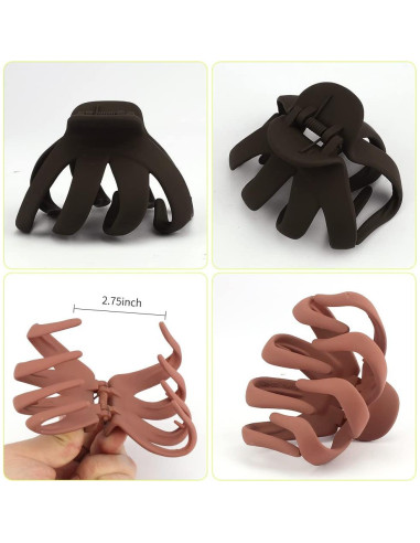 Pinzas grandes para el cabello Atoden - 5 piezas 8 cm antideslizantes