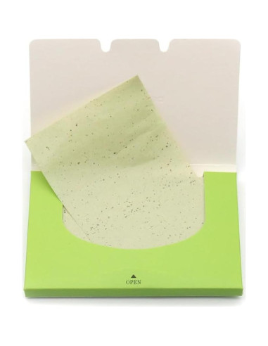 Hojas Absorbentes de Aceite Kissy Miss - 100 Unidades - Verde