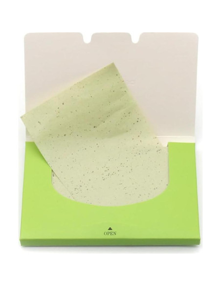 Hojas Absorbentes de Aceite Kissy Miss - 100 Unidades - Verde