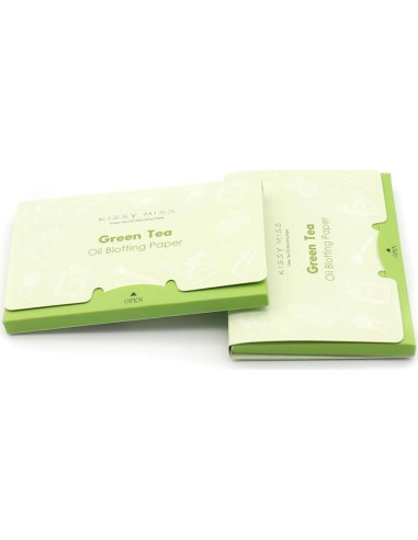 Hojas Absorbentes de Aceite Kissy Miss - 100 Unidades - Verde