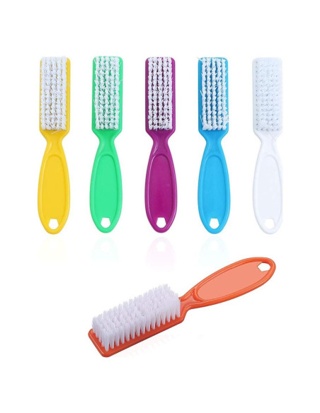 6 Cepillos de Uñas con Mango Agarre SQULIGT - Colores Variados 6 Cepillos de Uñas con Mango Agarre SQULIGT - Colores Variados