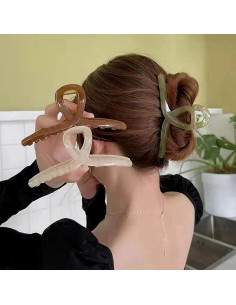 Pinzas de Pelo Grande FAELBATY - 4 Colores, 13x5.5 cm 2