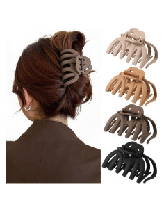 4 Clips de Garra de Pulpo Seneeel para Pelo Grueso 9.65 cm