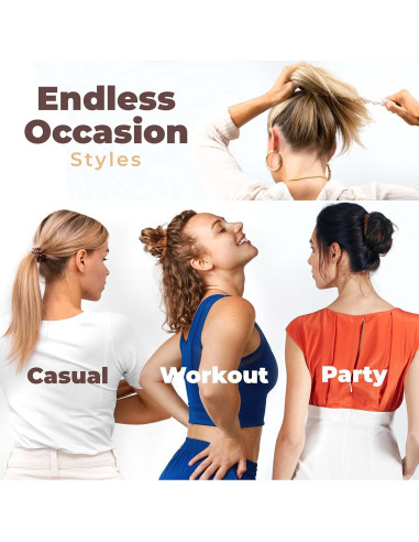 Tiras de Cabello en Espiral Basic Concepts - 10 Piezas, Marrón