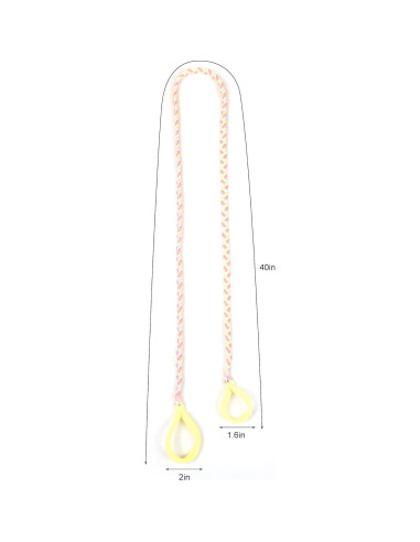 Tiras de cabello elásticas deportivas Ivyu - 4 colores trenzados