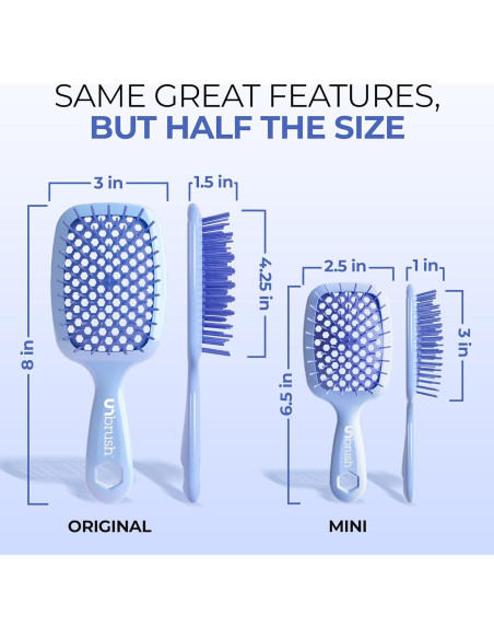 Cepillo Desenredante FHI Heat Mini Azul Claro 19.1x7.8cm