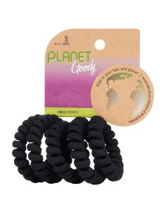 Bobinas Elásticas Sin Marcas Goody Planet - 5 Unidades para Cabello Grueso