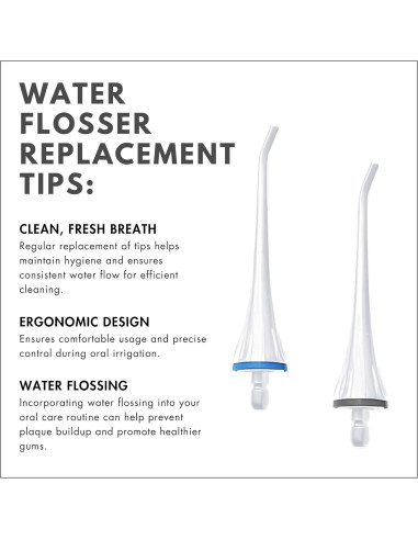 Consejos de Reemplazo ToiletTree para Irrigador Oral Poseidon - Paquete de 4
