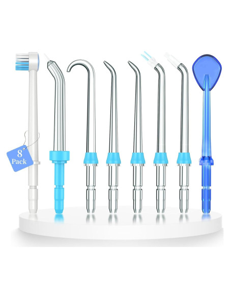 Consejos de Reemplazo Waterpik - 8 Piezas para Irrigador Dental
