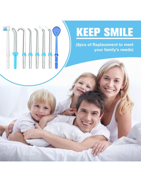 Consejos de Reemplazo Waterpik - 8 Piezas para Irrigador Dental