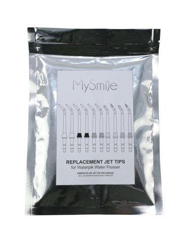 Juego de 10 Puntas de Repuesto MySmile para Irrigador Oral